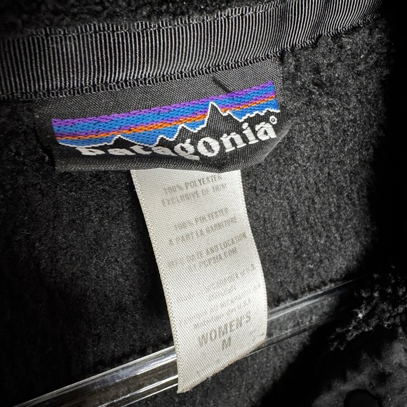 Patagonia Retool Snap-T Pullover Black Size Medium Womens Polartec Fleece - Picture 3 of 7